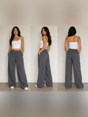 NWT- Ardene Brown Pinstripe Women's Trousers